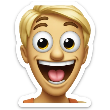 Funny face saying okay sticker