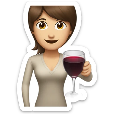 Patricia Bullrich winking and a cup of wine sticker