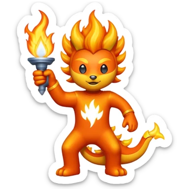 liberty university sparky flames sticker