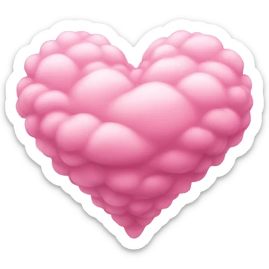 corazón rosa sobre una nube sticker