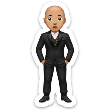 Pitbull, Rapper with black sequin outfit sticker