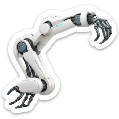 a robotic arm with veins. sticker
