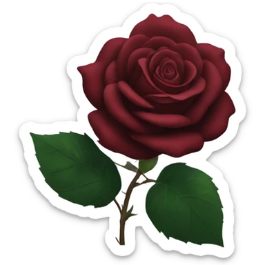 Dark red rose sticker