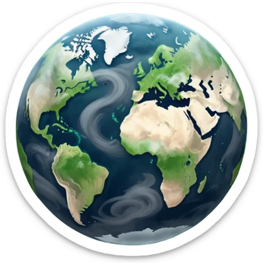 Pollution on earth the view should be were we see it out in the space  sticker