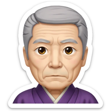 Japanese Castle Lord, old, half body sticker