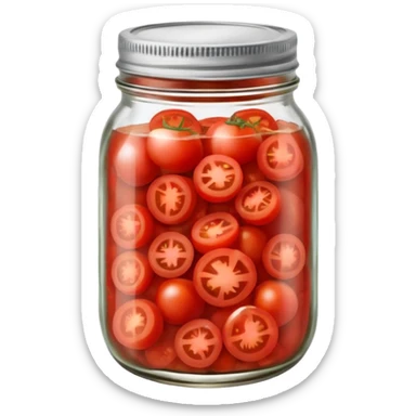 Tomato salsa in mason can sticker
