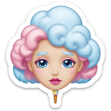 cloud person cotton candy sassy sticker