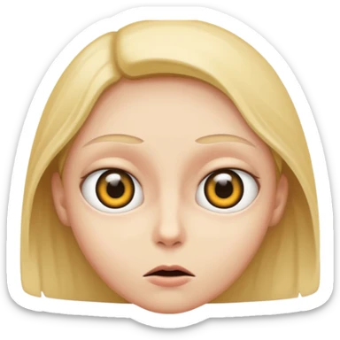 Wide eyes / Shadow to represent fear sticker