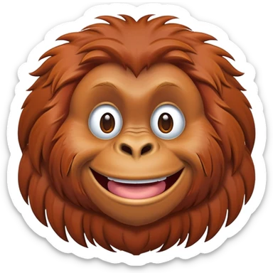 happy orangutan sticker
