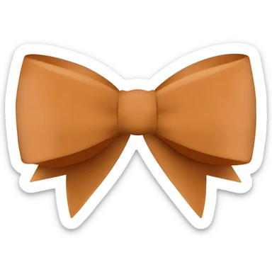 Caramel bow sticker