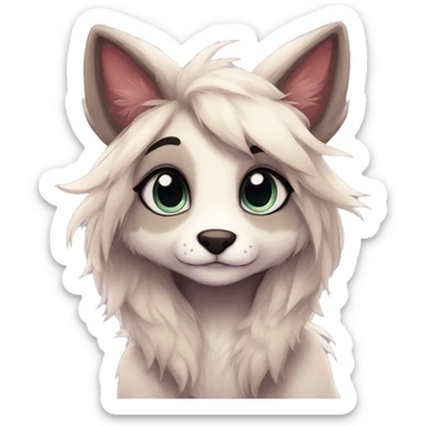 Shy kawaii cute anthro furry by Falvie, LiLaiRa, griffsnuff, AngieWolf sticker
