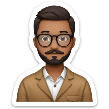 Bobo hipster fan d’expositions d’art sticker