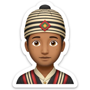 https://www.emojis.com/emoji/man-wearing-a-nepali-dhaka-topi-with-stripes-and-design-on-it-yuRsG5ZrBfPDhaka topi emoji nepali people wear in head sticker