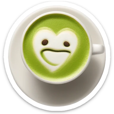 heart matcha cappucino sticker