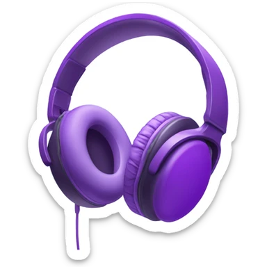 Purple headphones  sticker