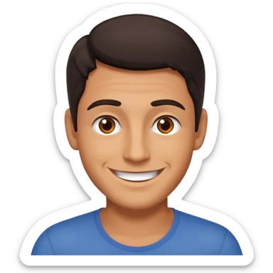 Hombre moreno saludando  sticker