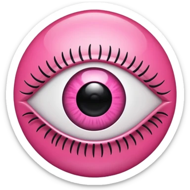 pink evil eye emoji  sticker