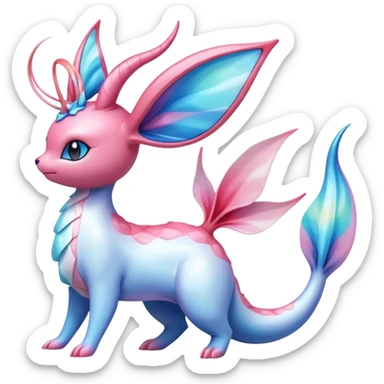Colorful Sylveon-Vaporeon-Milotic-hybrid sticker