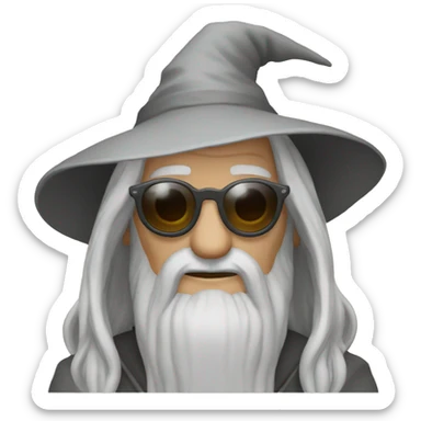 Gandalf with sunglasses sticker