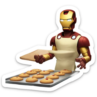 Iron-Man Baking sticker