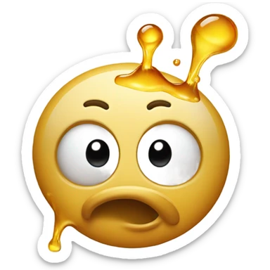 Emoji throwing up honey sticker