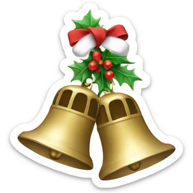2 christmas bells sticker