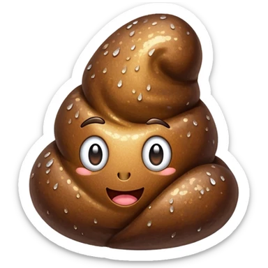 Sparkly turd sticker