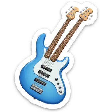blue bass guitar sticker