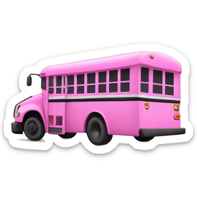 School bus pink sticker