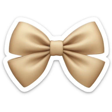 Beige bow sticker