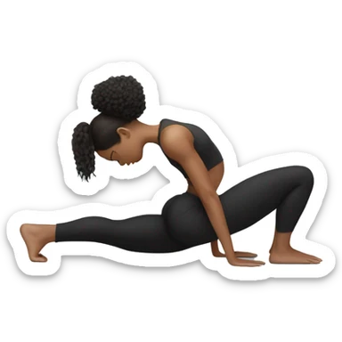 Fit women with white skin doing crow pose  sticker