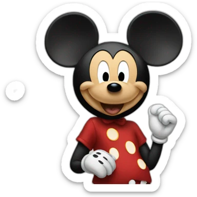 Mickey mouse singing  sticker