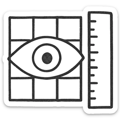  Stylized Eye + Grid + Ruler sticker