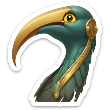 thoth egyptian god ibis head sticker