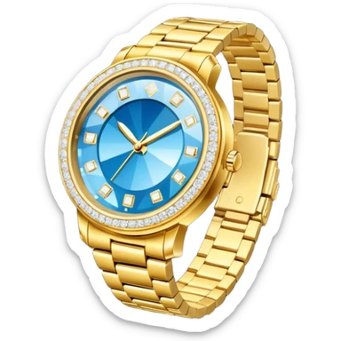 diamond watch on a wrist sticker