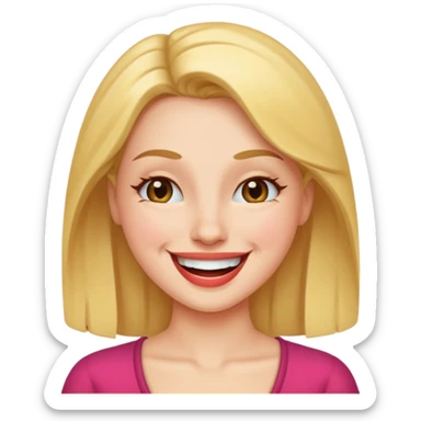 Woman winking sticker