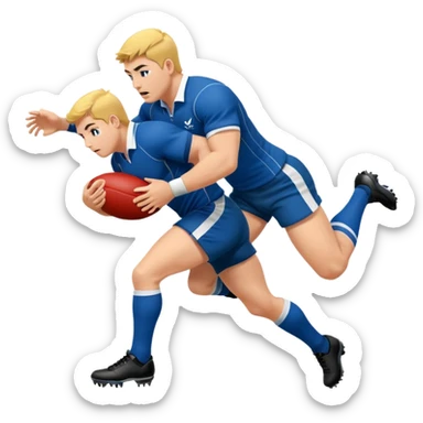 dominant rugby tackle sticker