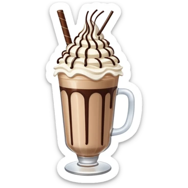 milkshake with msache sticker