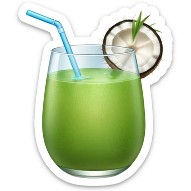 Green Coconut water sticker