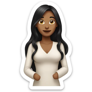 married woman with black hair  sticker