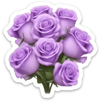Bouquet of light purple roses ￼ sticker