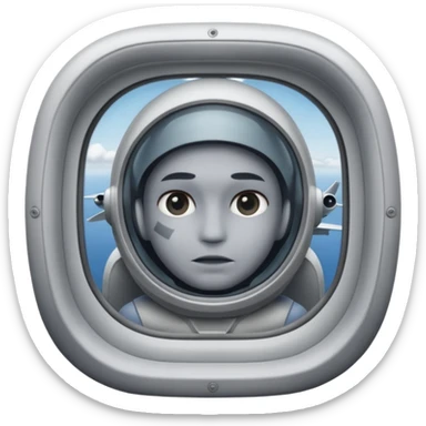 Como el 4 però la cara en la paret de l'antera del avions i el cuerpo gris sticker