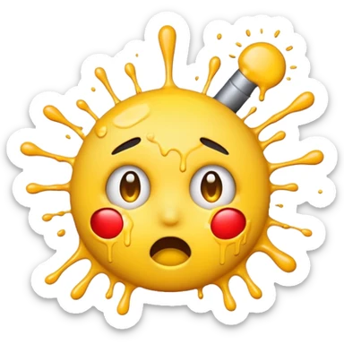 Emoji getting shot  sticker