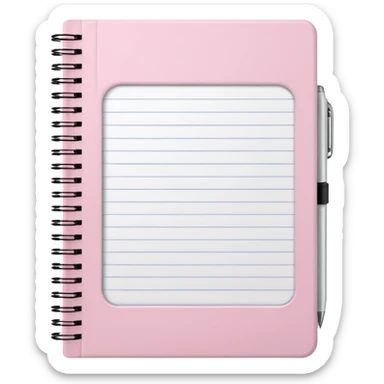 Light pink notebook  sticker
