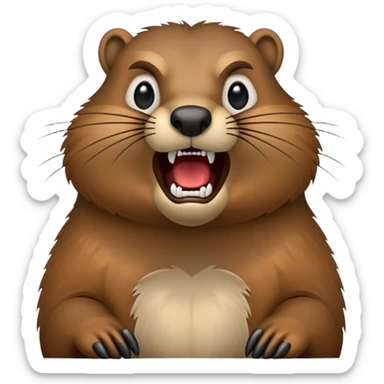 Angry Groundhog sticker