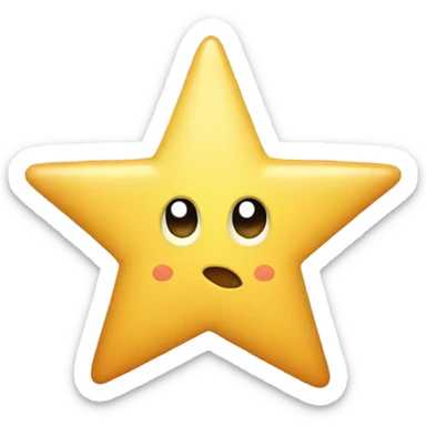 star with a number inside, number from 1 to 6 sticker