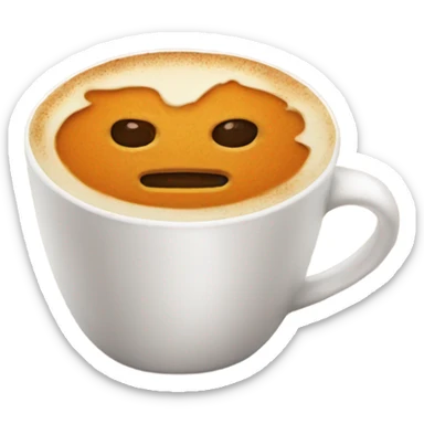 Realistic pumpkin latte sticker