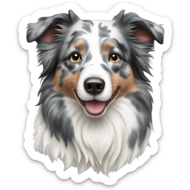 Blue Merle Border Collie  sticker