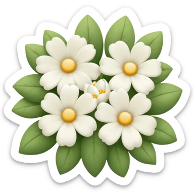 One White flowers  sticker