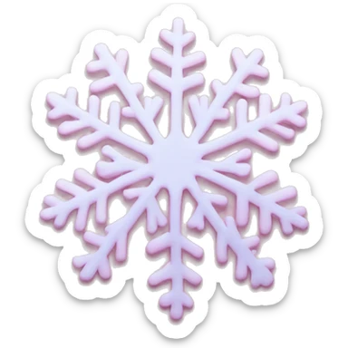 pastel pink snowflake  sticker